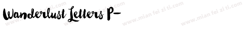 Wanderlust Letters P字体转换